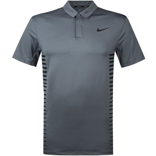Nike Dry Print Victory Golf Polo - Dark Grey/Black Polos Dark Grey/Black Mens Small - Third Coast Soccer