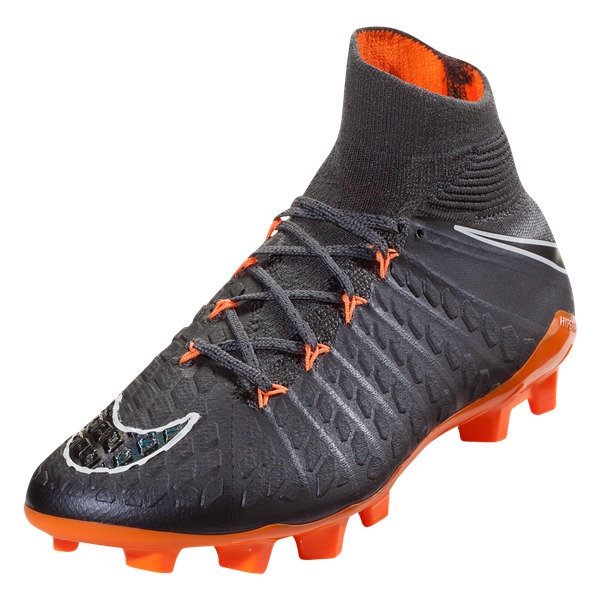 Nike Junior Hypervenom Phantom 3 Elite Dynamic Fit - Dark Grey/Total Orange/White Mens Firm Ground Dark Grey/Total Orange/White Youth 4 - Third Coast Soccer