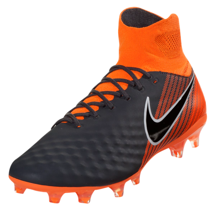 Nike Obra 2 Pro DF FG - Dark Grey/Black/Total Orange/White Mens Firm Ground Dark Grey/Black/Total Orange Mens 6.5 - Third Coast Soccer