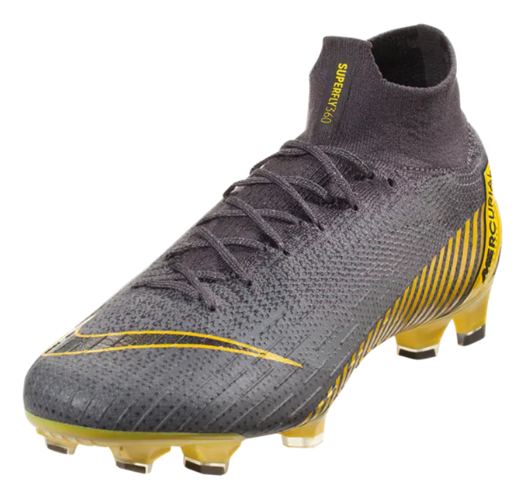 Nike Mercurial Superfly VI Elite FG - Dark Grey/Black/Opti Yellow Mens Firm Ground Mens 6.5 Thunder Grey/Black/Dark Grey - Third Coast Soccer