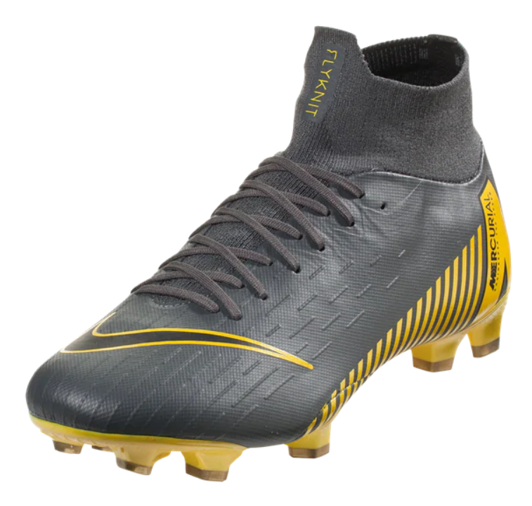 Nike Mercurial Superfly VI Pro FG - Dark Grey/Black/Opti Yellow Mens Firm Ground Mens 6.5 Dark Grey/Black/Opti Yellow - Third Coast Soccer