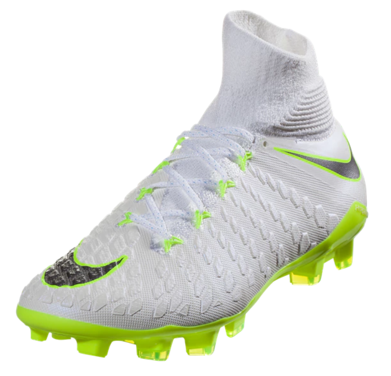 Nike Junior Phantom 3 Elite Df Fg - White/Metallic Cool Grey/Volt Mens Firm Ground White/Grey/Volt/Grey Youth 4 - Third Coast Soccer