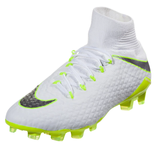 Nike Phantom 3 Pro DF FG - White/Metallic Cool Grey/Volt Mens Firm Ground White/Grey/Volt/Grey Mens 6 - Third Coast Soccer