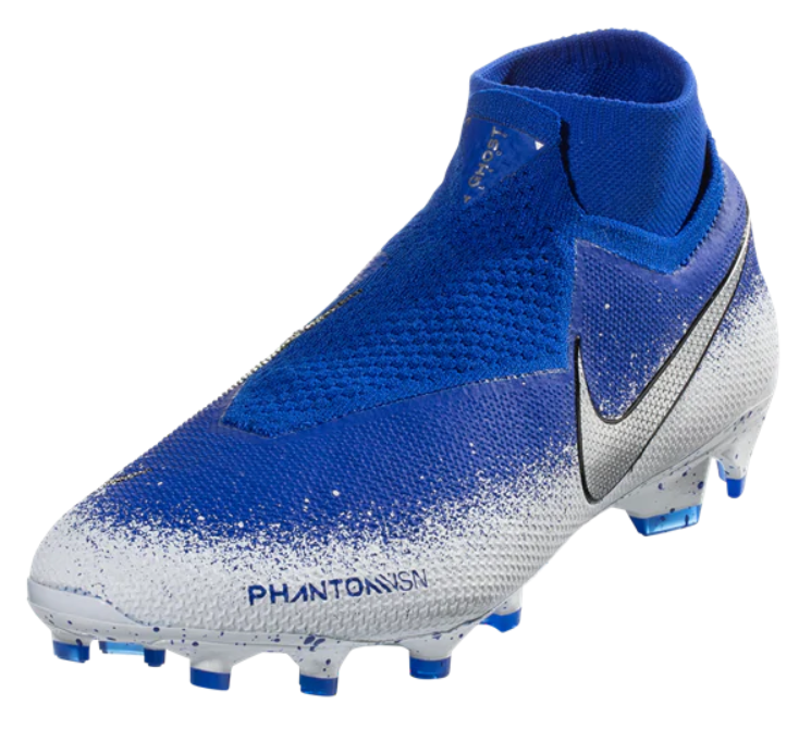 Nike Phantom Vision Elite DF FG - Racer Blue/Chrome/White/Black Mens Firm Ground Mens 6.5 Racer Blue/Chrome/White - Third Coast Soccer