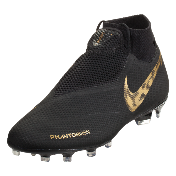 Nike Phantom Vision Pro Df Fg - Black/Metallic Gold Mens Firm Ground Mens 6.5 Black/Mtlc Vivid Gold - Third Coast Soccer