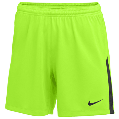 Nike Women's League Knit II Short Shorts Volt/Black Womens X-Small - Third Coast Soccer