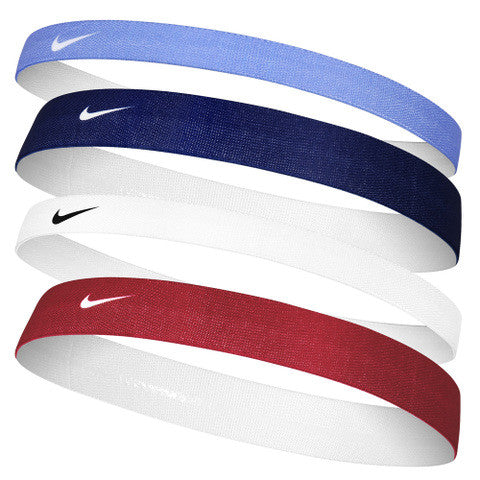 Nike Printed Headbands 4Pack Player Accessories Blue/Deep Royal/White/Red  - Third Coast Soccer