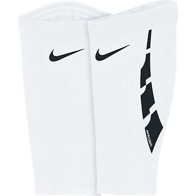 Nike Guard Lock Sleeves Shinguard Accessories White/Black XSmall - Third Coast Soccer