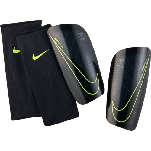 Nike Mercurial Lite Guard Adult Shinguards Black/Volt/Blac Small - Third Coast Soccer