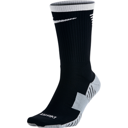 Nike Dry Squad Crew Sock Socks Black/White/White Small (5-7, 8-9, Etc.) - Third Coast Soccer
