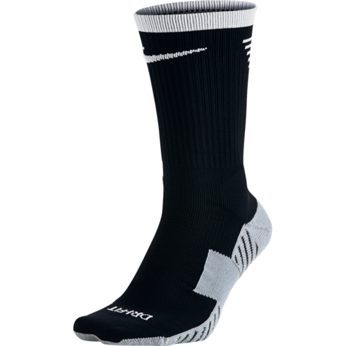 Nike Dry Squad Crew Sock Socks Black/White/White Small (5-7, 8-9, Etc.) - Third Coast Soccer