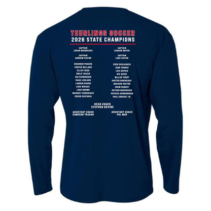 A4 Teurlings State Champions 2026 LS Shirt TCHS 26 - Third Coast Soccer
