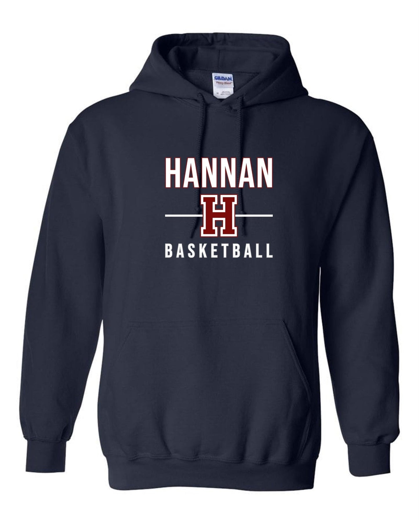 Hannan Basketball Hooded Sweatshirt Hannan Basketball 24 Navy Youth Small - Third Coast Soccer