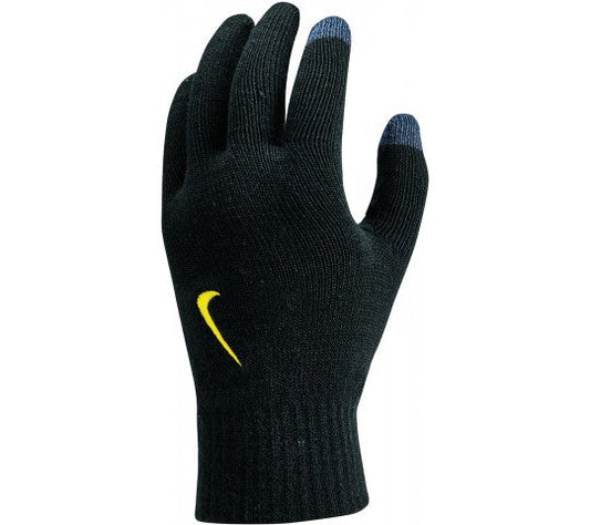 Nike Knit Tech Grip Gloves - Black/Anthracite/Metallic Gold Player Accessories Black/Anthracite/Metallic Gold Small/Medium - Third Coast Soccer