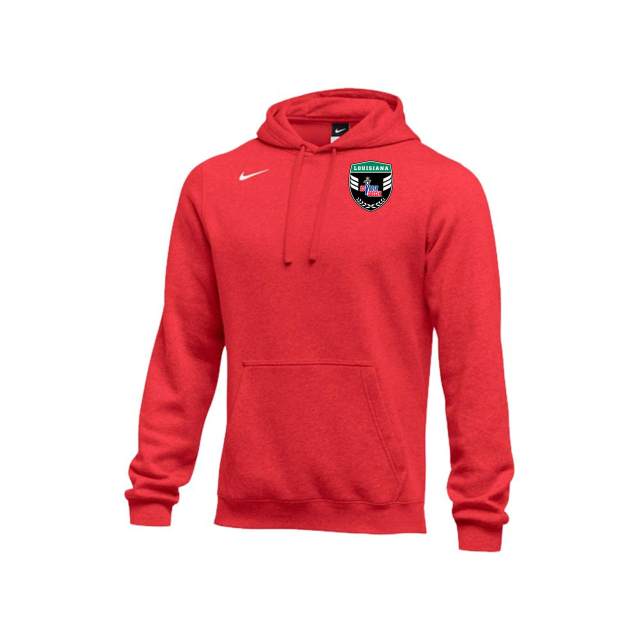 Nike LSA ODP Youth Club Fleece Hoodie Louisiana ODP Red/White Youth Small - Third Coast Soccer
