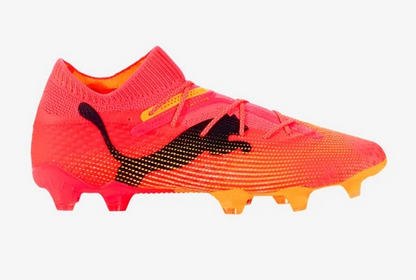 PUMA Future 7 Ultimate FG/AG - Sunset Glow/Black/ Sun Stream Men's Footwear Closeout - Third Coast Soccer