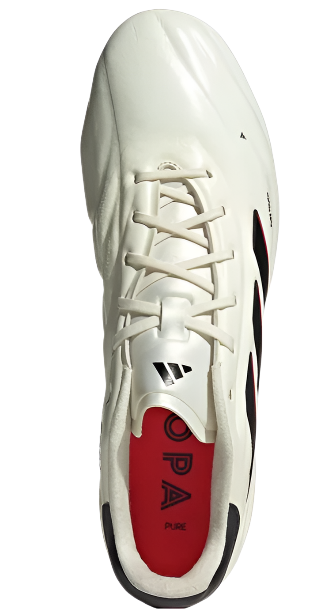 adidas Copa Pure 2 Elite FG - Ivory/Black/Solar Red Mens Footwear   - Third Coast Soccer