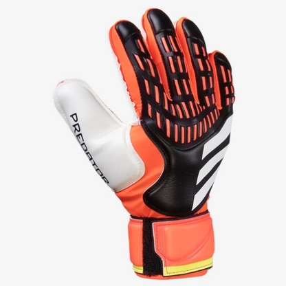 adidas Junior Predator Fingersave Match Goalkeeper Glove - Black/Red/Yellow Gloves   - Third Coast Soccer