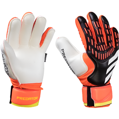 adidas Junior Predator Fingersave Match Goalkeeper Glove - Black/Red/Yellow Gloves   - Third Coast Soccer