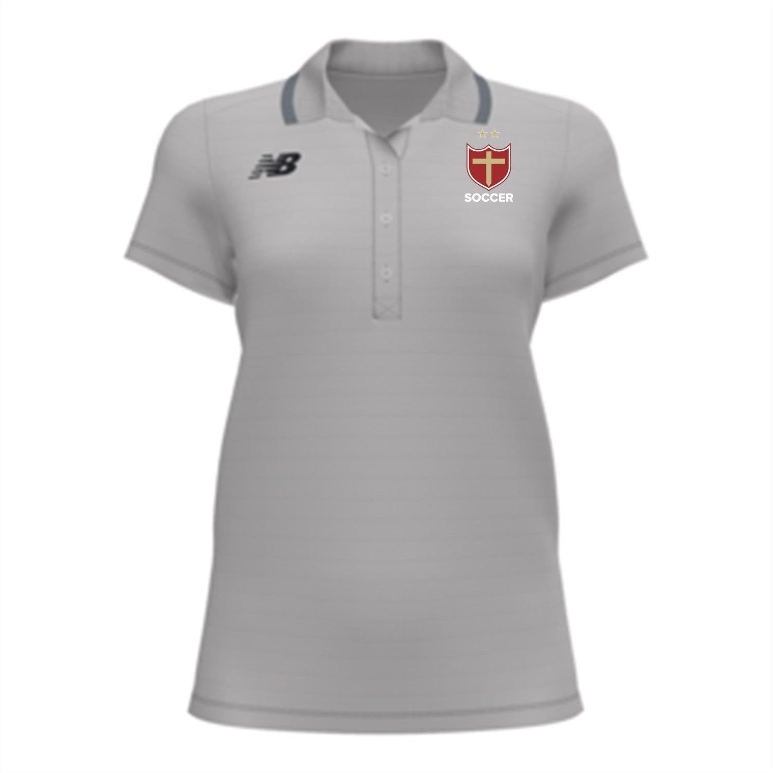 New Balance Brother Martin Women's Team Rally 2.0 Polo - Grey Brother Martin 24   - Third Coast Soccer