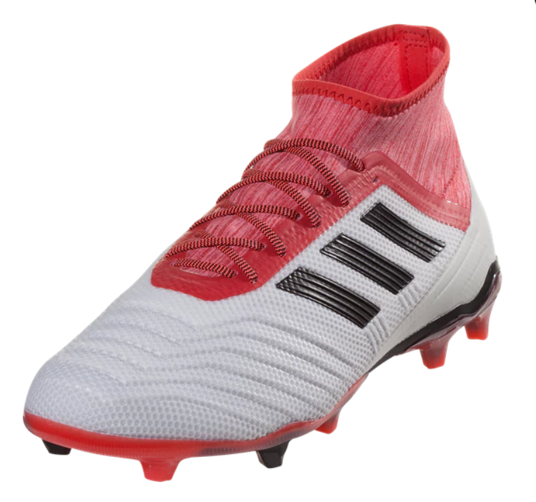 Adidas Predator 18.2 FG - White/Black/Real Coral Mens Firm Ground White/Black/Reacor Mens 6.5 - Third Coast Soccer