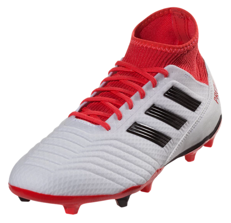Adidas Predator 18.3 FG - Grey/Black/White Mens Firm Ground White/Black/Reacor Mens 6.5 - Third Coast Soccer