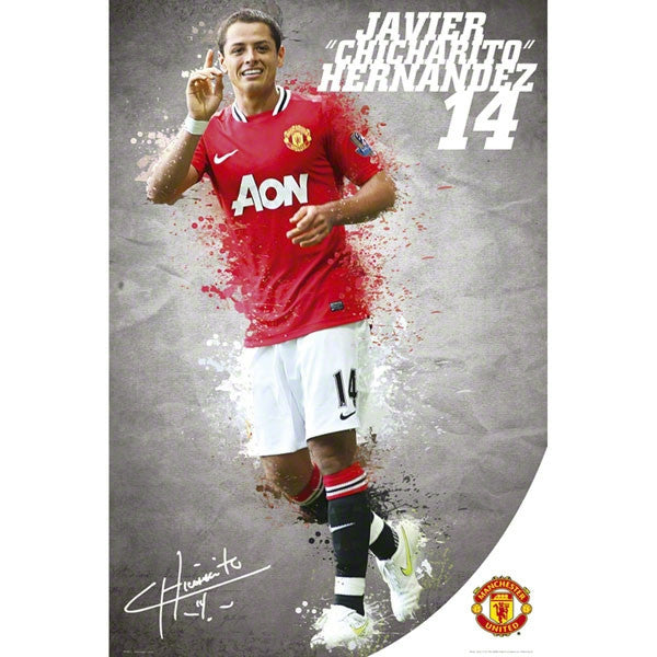 Prs Javier "Chincharito" Hernandez 2011-2012 Manchester United Poster Accessories 24" X 36"  - Third Coast Soccer