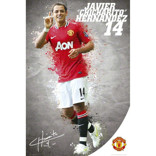 Prs Javier "Chincharito" Hernandez 2011-2012 Manchester United Poster Accessories 24" X 36"  - Third Coast Soccer