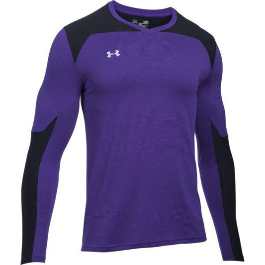UA Youth Threadborne Wall Goalkeeping Jersey Goalkeeper Purple Zest Youth Small - Third Coast Soccer