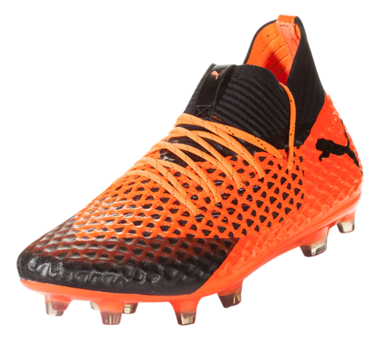 PUMA Future 2.1 Netfit AG/FG - Black/Shocking Orange Mens Firm Ground Mens 7 Black - Third Coast Soccer