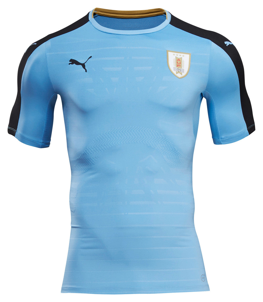 PUMA Uruguay 2016 Home Jersey International Replica Silver Lake Blue/Victory Gold Mens Small - Third Coast Soccer