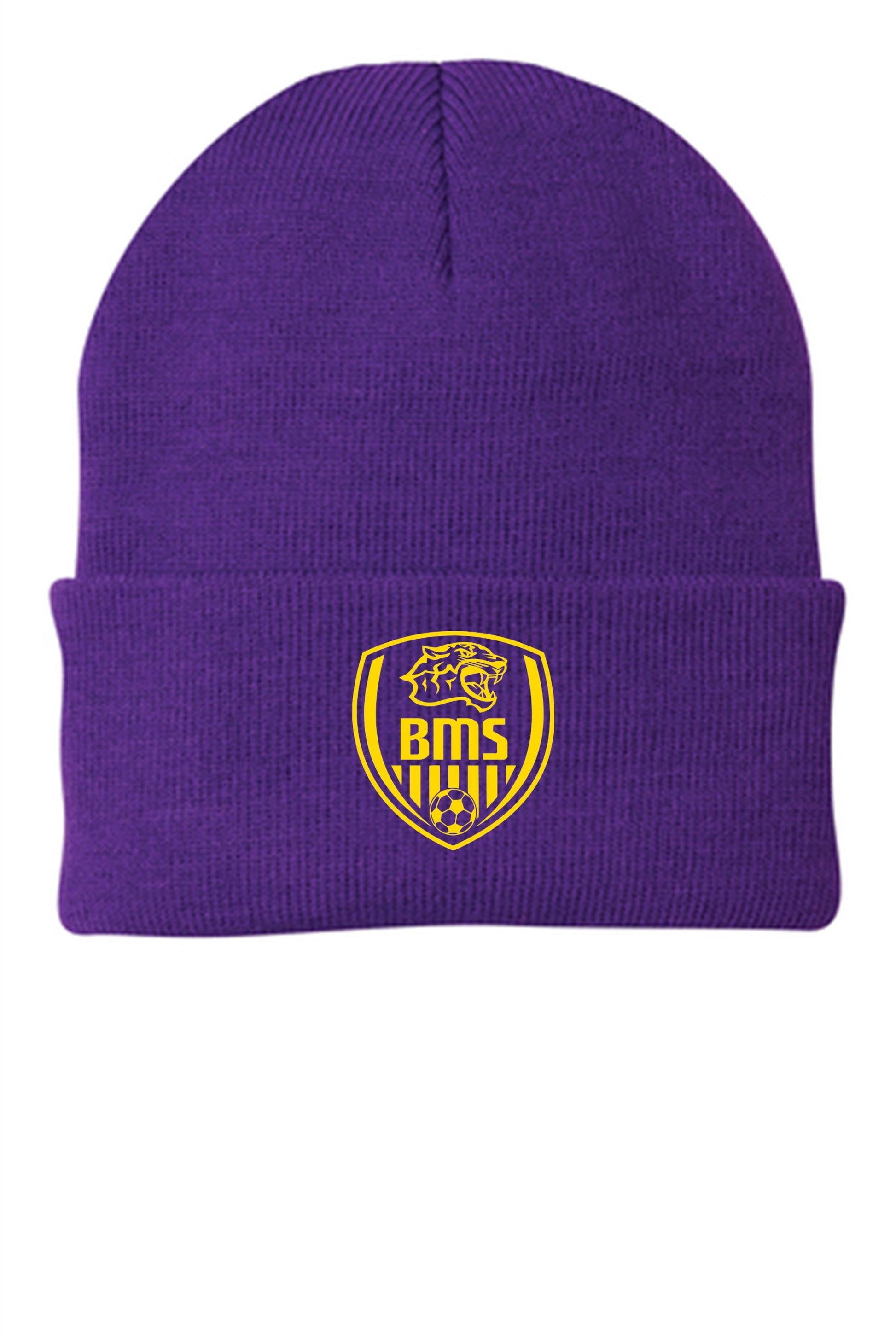 Benton Middle Soccer Beanie Benton Middle School Purple  - Third Coast Soccer