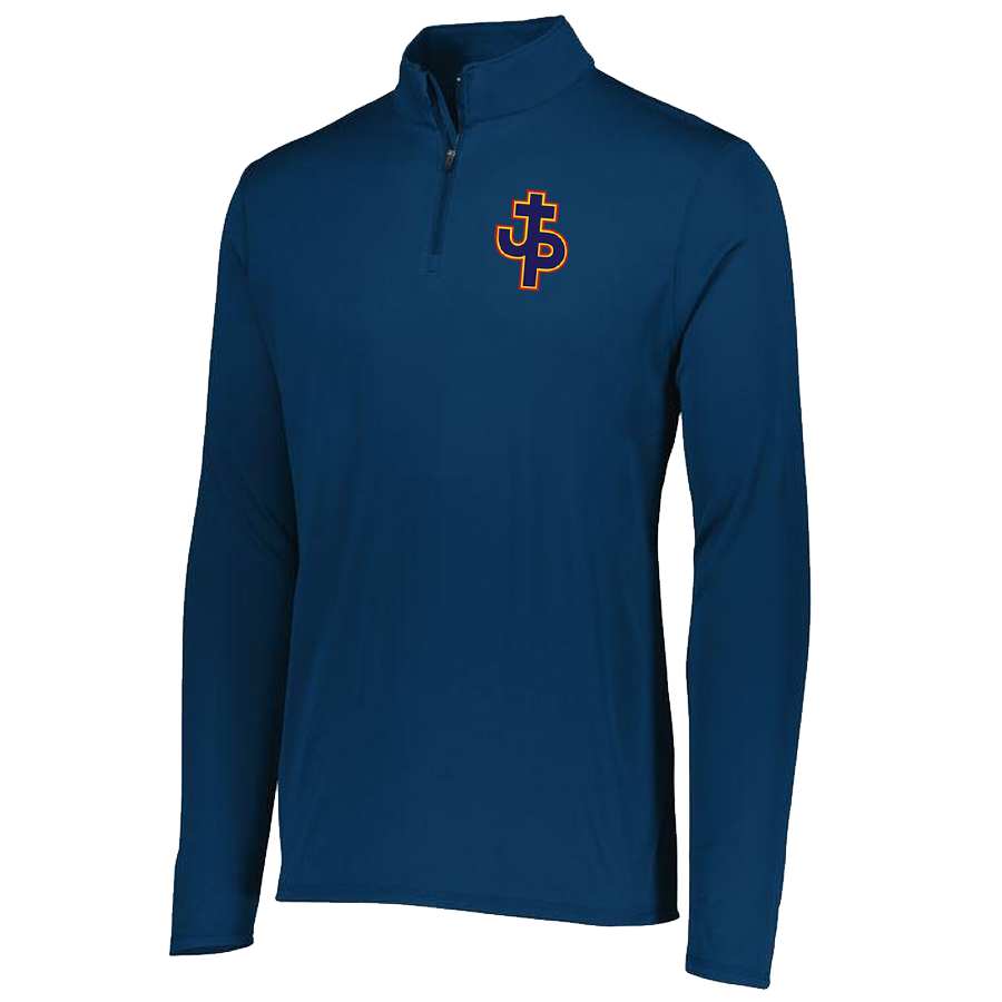 PJP Men's 1/4 Zip Wicking Pullover Pope John Paul Mens Small Navy - Third Coast Soccer