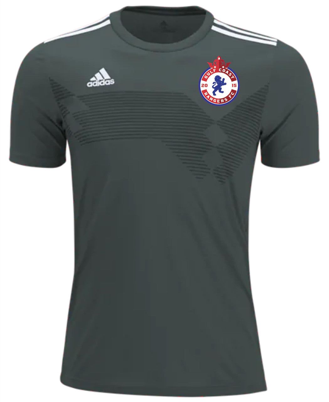 adidas Rangers Youth Campeon 19 Jersey - Dark Grey Gulf Coast Rangers Youth Small Dark Grey Heahter/White - Third Coast Soccer