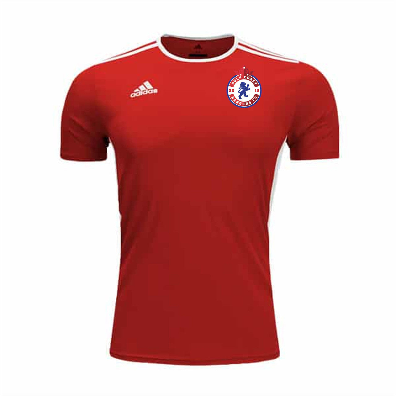 adidas Rangers Youth Entrada 18 Jersey - Red Gulf Coast Rangers Youth Small Power Red/White - Third Coast Soccer