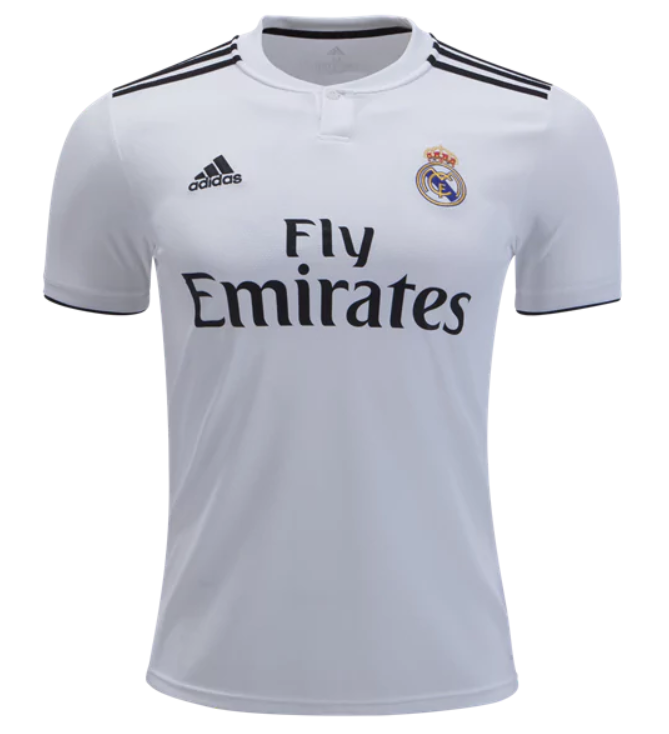 adidas Real Madrid Home Jersey 18/19 Club Replica Corewhite/Black Mens Small - Third Coast Soccer