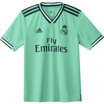 adidas Youth Real 3rd Jersey 19/20 Club Replica Youth Small Hi-Res Green - Third Coast Soccer