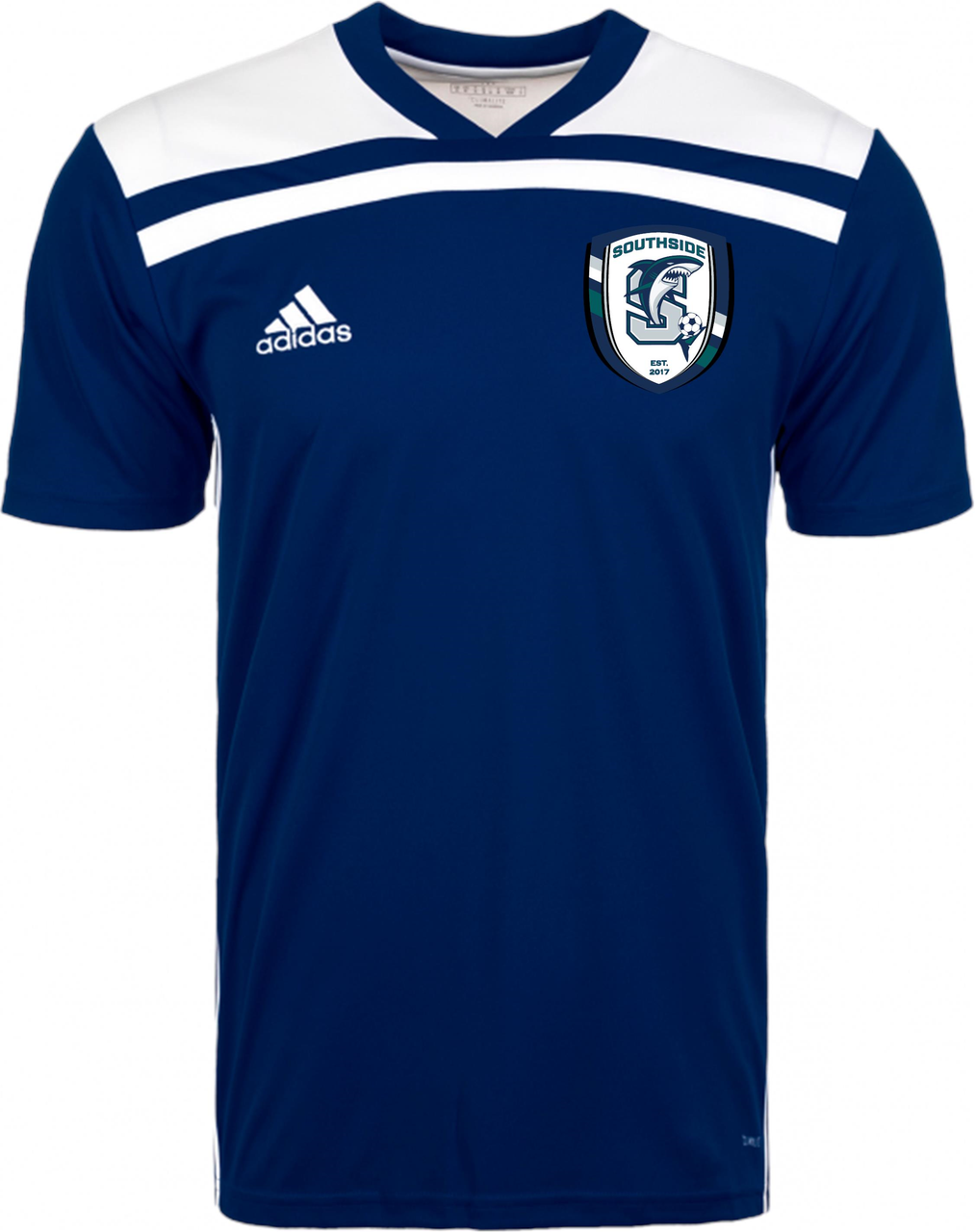adidas Southside HS Regista 18 Jersey Southside High School Mens Small Dark Blue/White - Third Coast Soccer