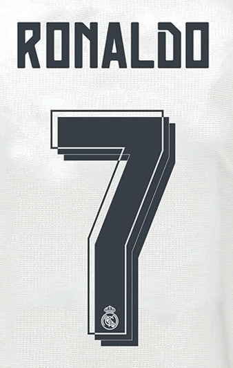 Real Madrid 15/16 Ronaldo #7 Home Name Set Replica Hero Printing   - Third Coast Soccer