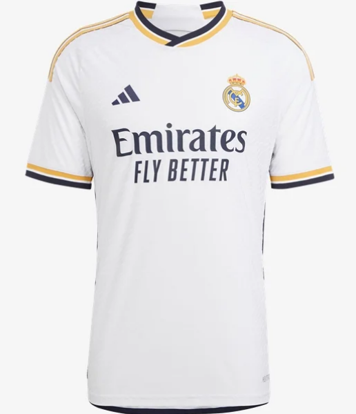 Adidas Real Madrid Authentic Home Jersey 23/24 Club Replica   - Third Coast Soccer