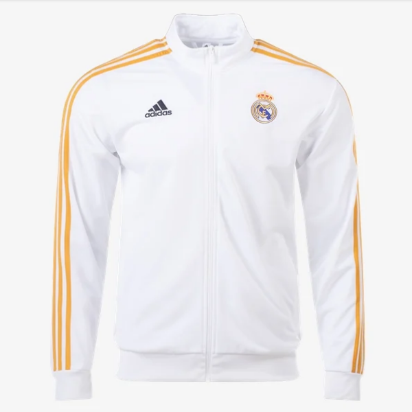 adidas Real Madrid DNA Track Jacket 23/24 Club Replica Mens Small White - Third Coast Soccer