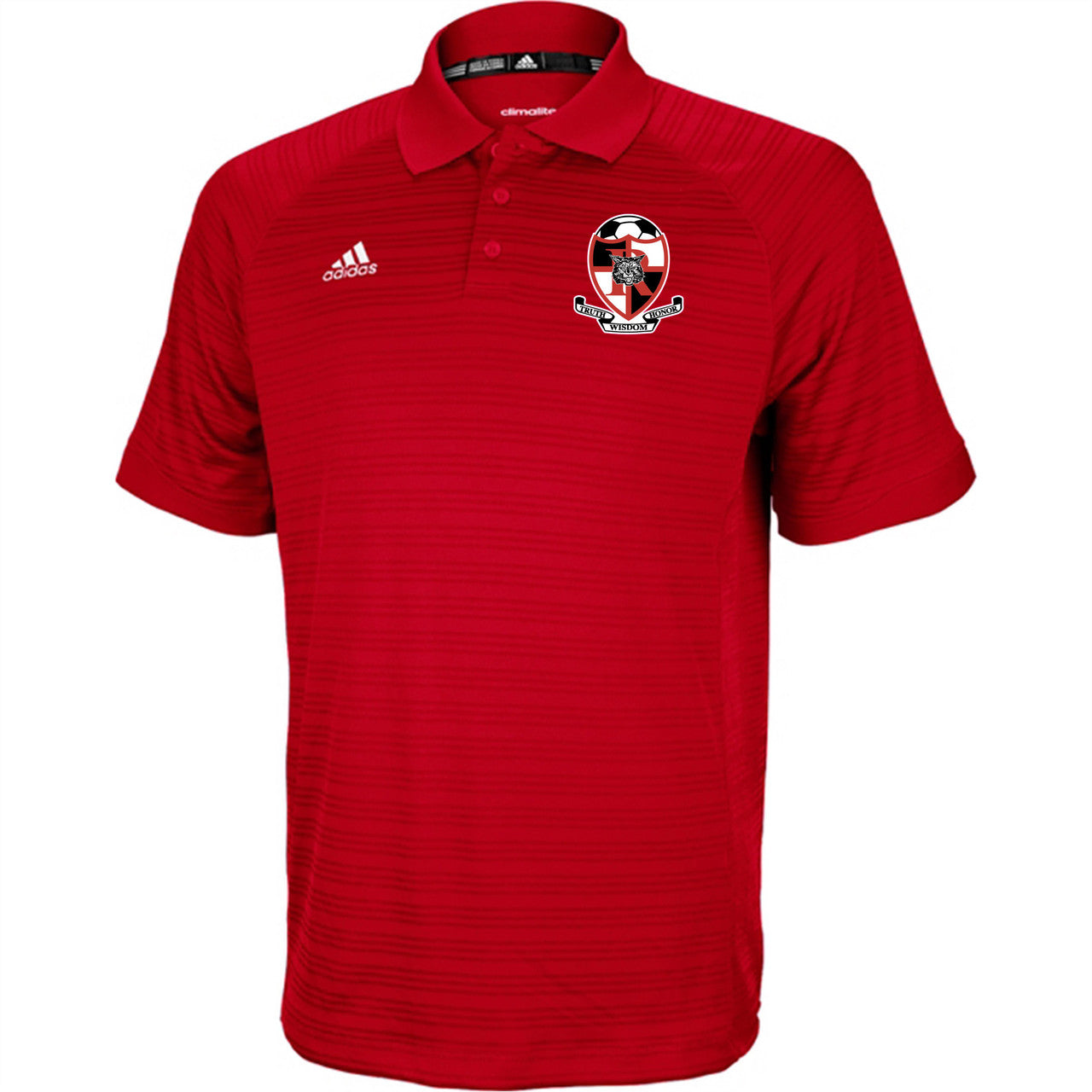 adidas Ruston Select Polo Ruston HS Mens Small Red - Third Coast Soccer