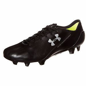 Under Armour Speedform Crm Leather FG - Black/Metallic Silver Mens Firm Ground Black/Black/Graphite Mens 6.5 - Third Coast Soccer