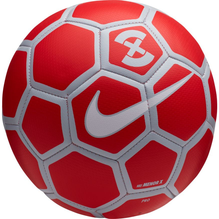 Nike Menor X Ball - Bright Crimson/Pure Platinum/White Balls Bright Crimson/Pure Plat/White Futsal - Third Coast Soccer