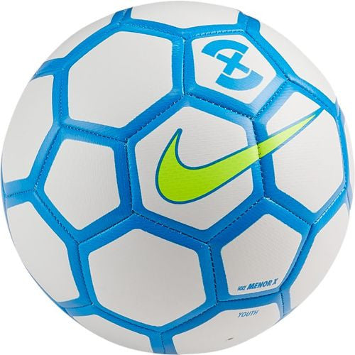 Nike Menor X Ball - White/Blue Hero/Volt Balls Futsal Senior White/Blue Hero/Volt - Third Coast Soccer