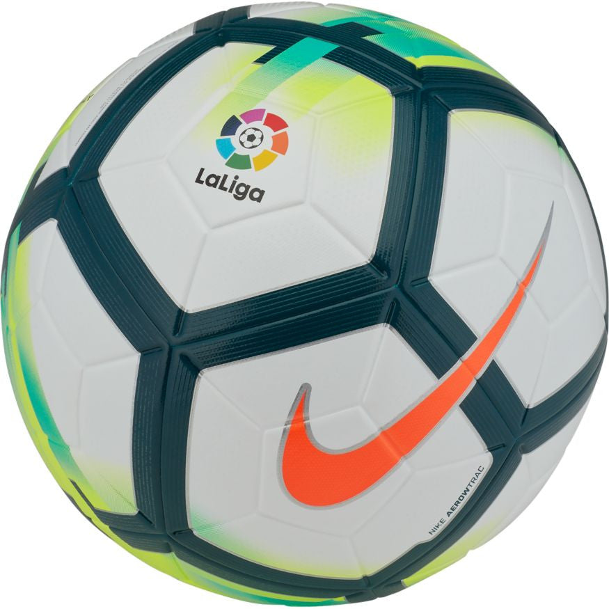 Nike La Liga Ordem V Ball - White/Turquoise/Seaweed/Total Orange Balls White/Turquoise/Seaweed/Orange 5 - Third Coast Soccer
