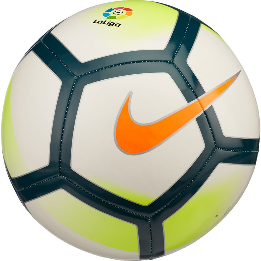 Nike La Liga Pitch Ball - White/Turquoise/Seaweed/Total Orange Balls White/Turquoise/Seaweed/Orange 5 - Third Coast Soccer