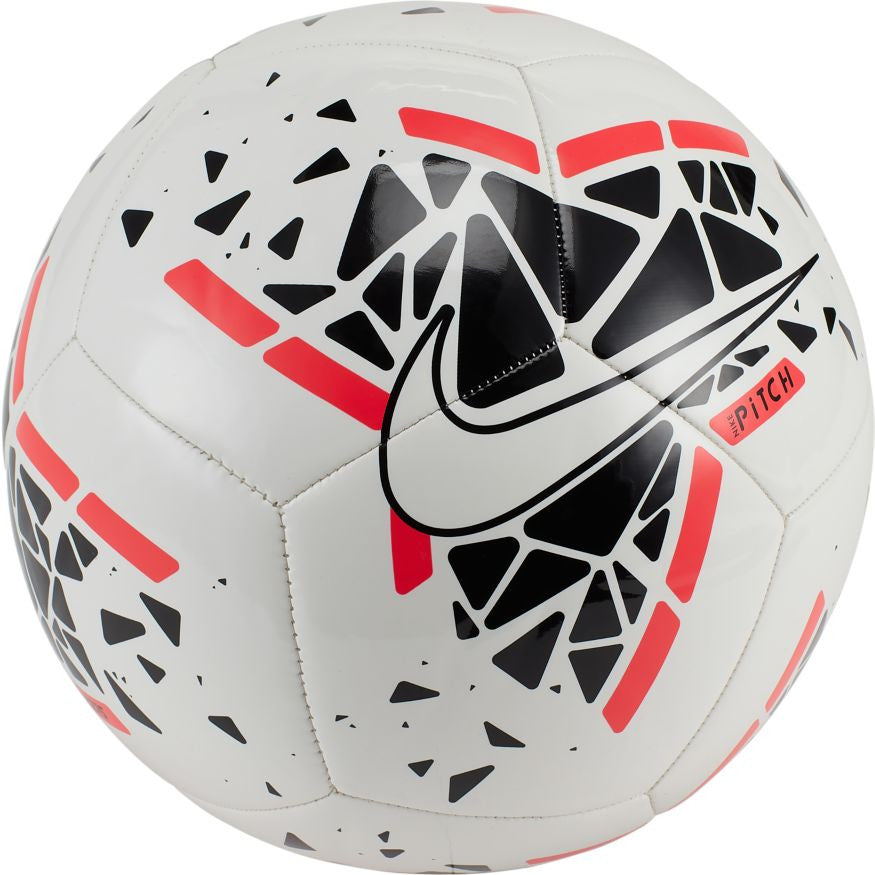 Nike Pitch Ball - White/Black/Laser Crimson Balls White/Black/Crimson Size 5 - Third Coast Soccer