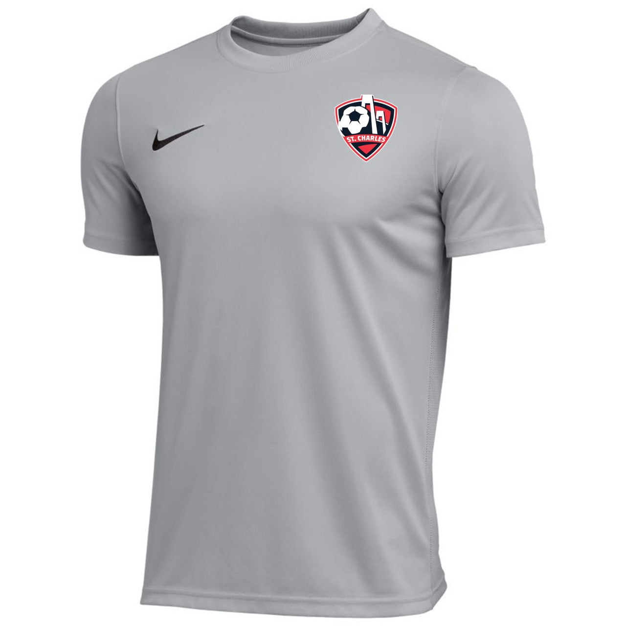 Nike St. Charles Mens Park Vii Training Jersey - Grey St. Charles Soccer 2022-2024 Mens Small Wolf Grey/Black - Third Coast Soccer