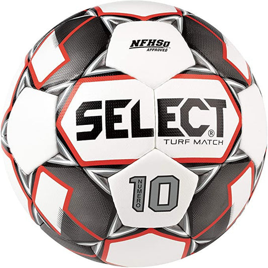 Select Numero 10 Turf Match Ball - White/Black/Red Balls Size 5 White/Black/Red - Third Coast Soccer